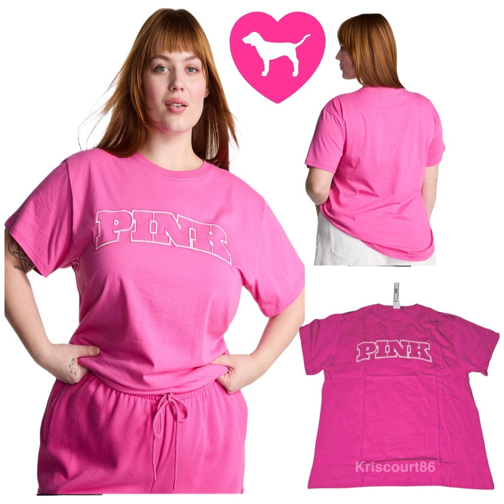 VSPINK Pink & White Tee NEW WITH TAGS